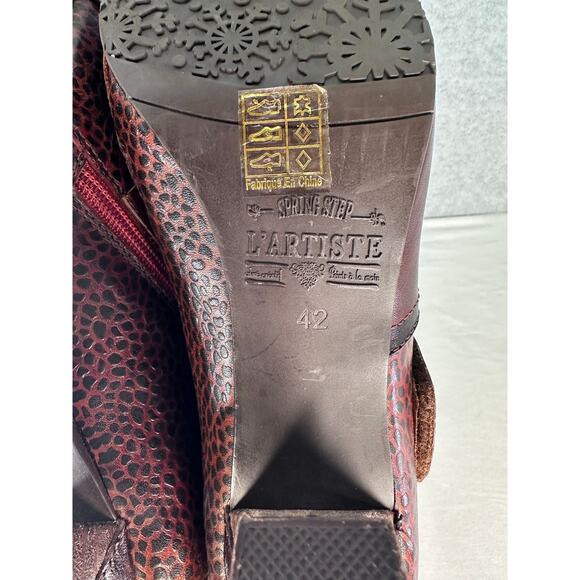 L'Artiste by Spring Step Womens sz 42 (10.5-11) Fia Ankle Bootie Block Heel BOHO - Picture 7 of 14